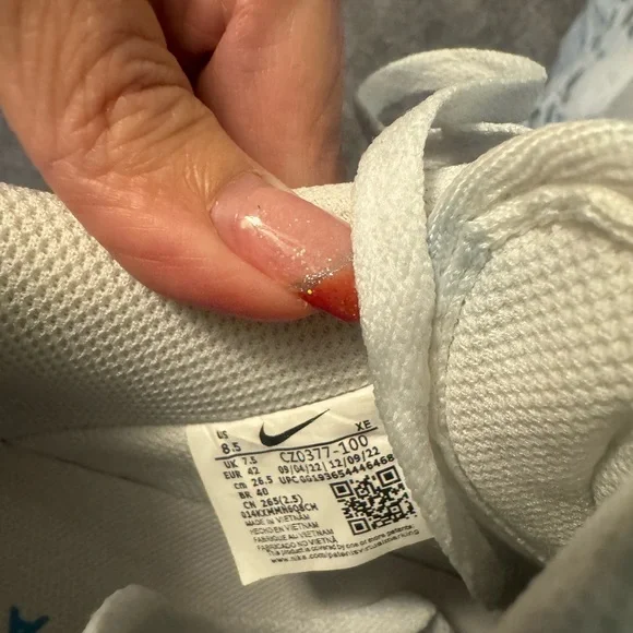 Nike Air Force 1 Hydrogen Blue w/Psychedelic Swooshes - Picture 5 of 6